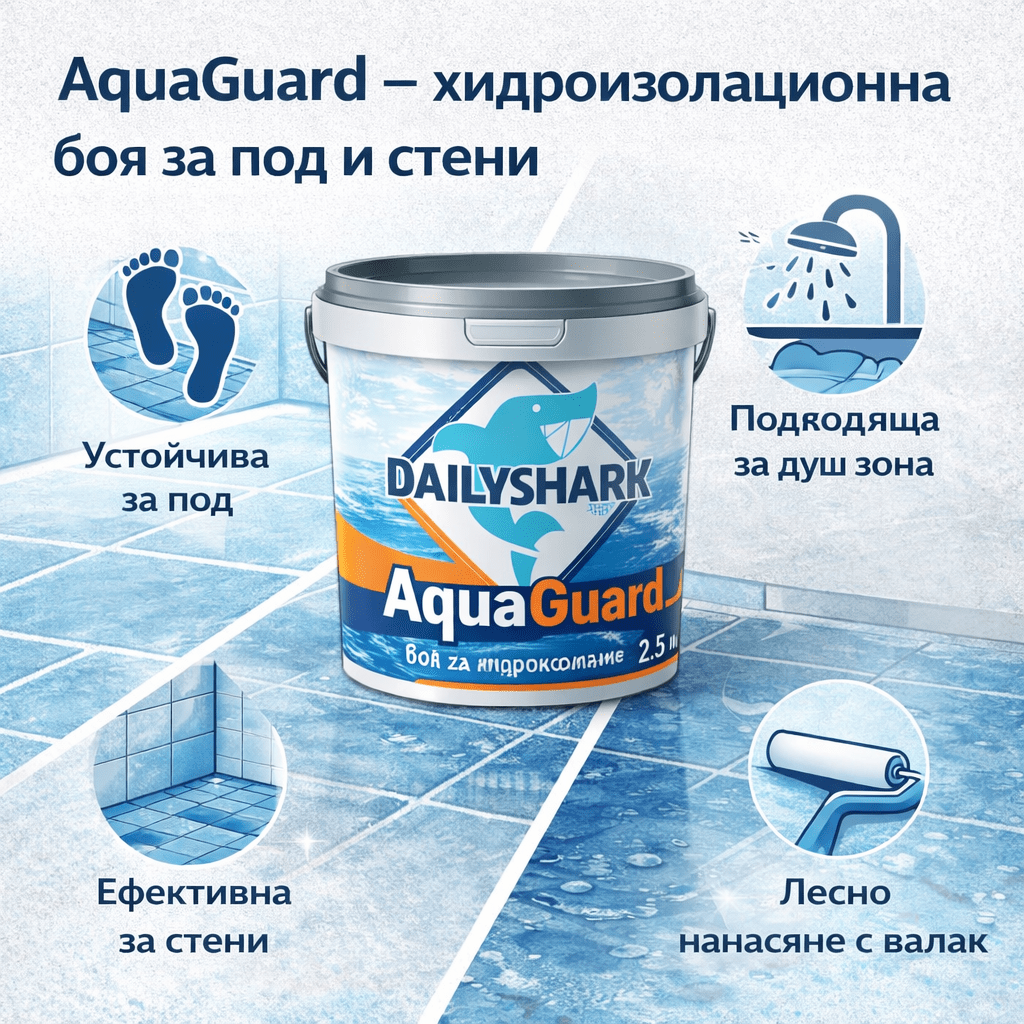 AquaGuard – хидроизолационна боя за под и стени