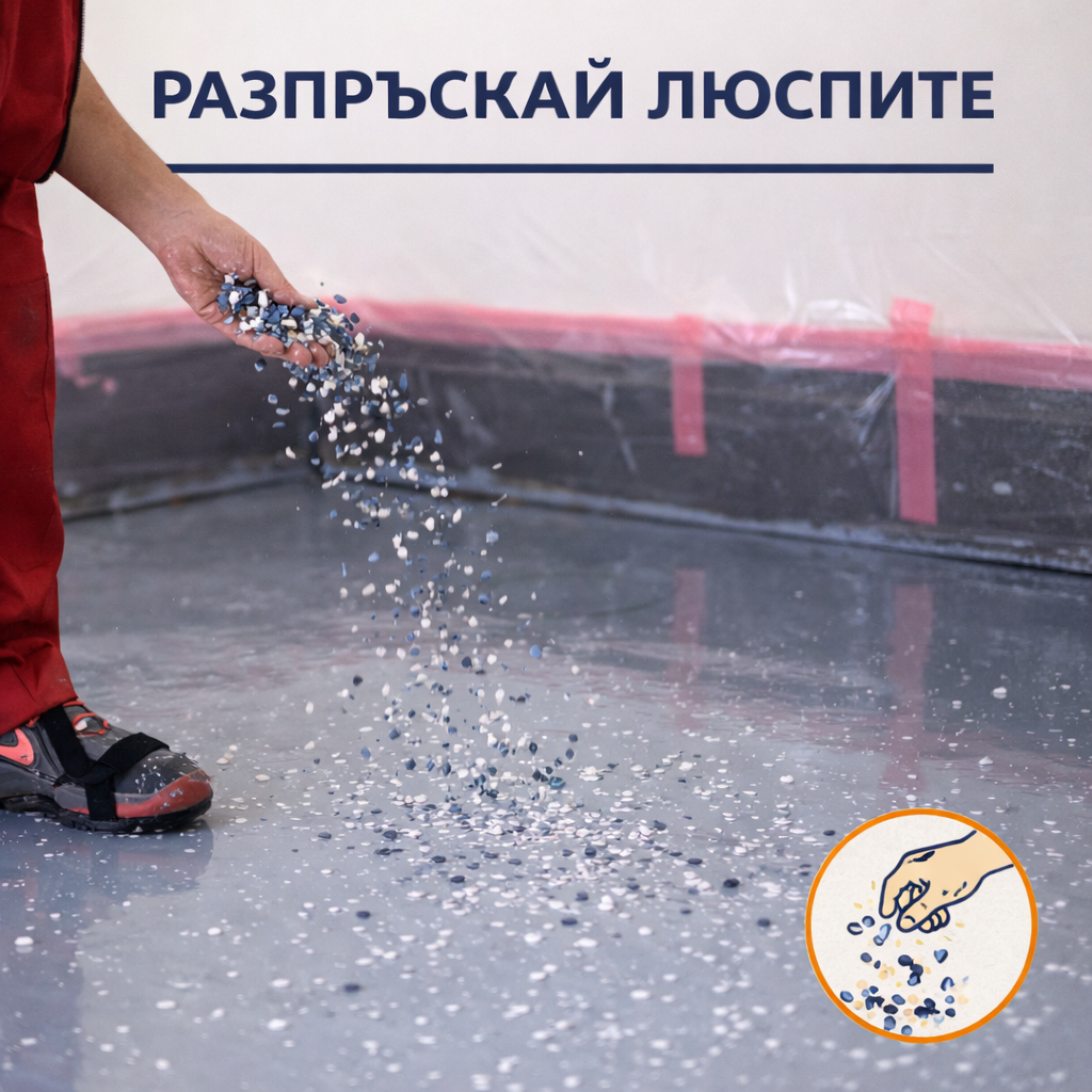 Запечатай 24 часа след разпръскване на люспите