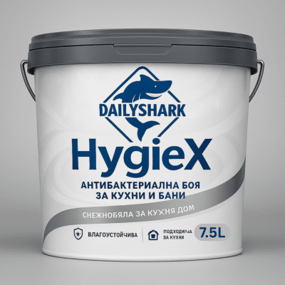 Антибактериална Матова Боя за Бани, Кухни и Детски Стаи - DailyShark HygieX