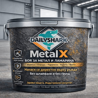 DailyShark MetalX - Индустриална антикорозионна боя за метал 