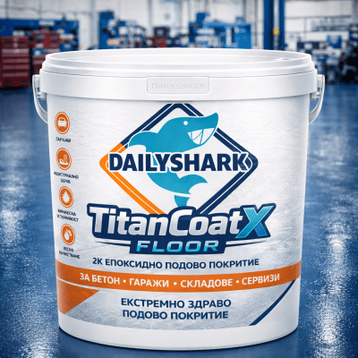 DailyShark TitanCoatX - 2К Подова Индустриална Двукомпонентна Епоксидна Боя A+B