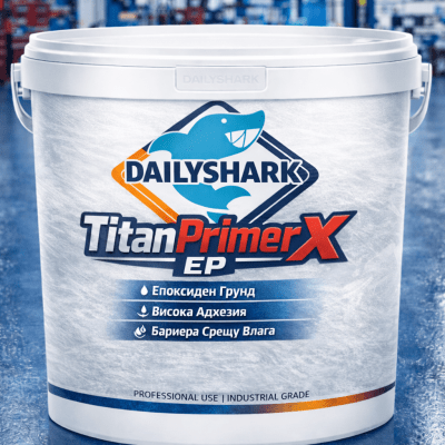 DailyShark TitanPrimerX EP - 2K Епоксиден Грунд за Подови Замърсени Повърхности