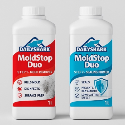 MoldStop Duo DailyShark® - Двукомпонентна Система за Премахване и Запечатване срещу мухъл